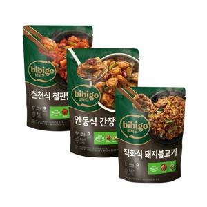 비비고 춘천 철판닭갈비700g x1+간장찜닭700g x1+돼지불고기400g x1