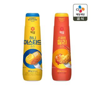 백설 허니머스터드 소스 250g x1개+스위트칠리 소스 265g x1개