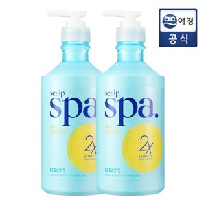 케라시스 두피스파 비듬케어 샴푸 750ml 2개(아쿠아향  플로랄향)