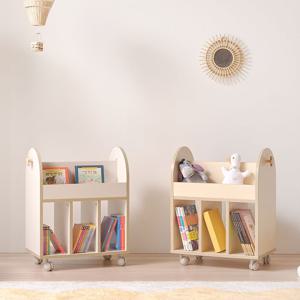 루티 아기 북 트롤리 미니 북 전면 2단 책장 이동식 북카트 540