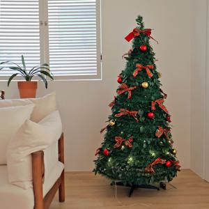 200구 조명 증정 초간단 설치 접이식 원터치 크리스마스트리 업다운 풀세트 150cm 팝업