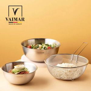 스텐 다용도 채반 믹싱볼 3종세트 샐러드믹싱볼