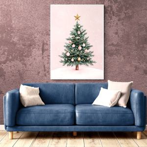 핑크빛 트리 그림 알루미늄액자 크리스마스 성탄절 선물 겨울 거실 카페 인테리어 액자