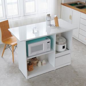 몬스터 1200 아일랜드 홈바 주방 수납장 식탁 테이블 보조 조리대 미니 밥솥 밥통 렌지대