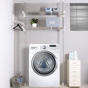 세탁실 베란다 벽선반 슬라이드 세탁기선반 2단(폭조절)