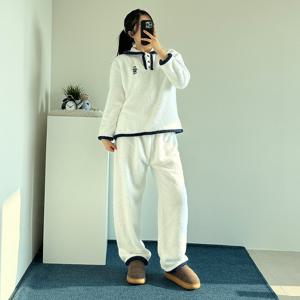 왕뽀송베베잠옷 수면바지 양털 퍼 곰돌이 뽀글 홈웨어