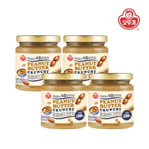 100% 땅콩버터 크런치 300g*4개
