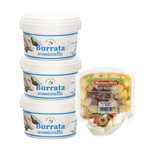 부라타치즈 100g*3개/5개+마늘절임 300g*1개