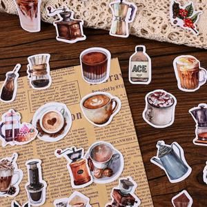 미니 일러스트 다꾸 감성 카페 스티커 46매입