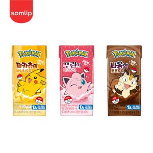 포켓몬 멸균우유 피카츄바나나/푸린딸기/나옹초코 24팩 1박스