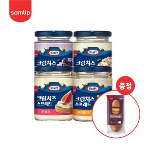 크래프트 크림치즈 200g 2병+브라운브레드3봉 증정 (플레인/블루베리/무화과/메이플)