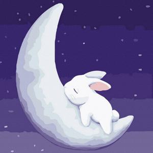 DIY 명화그리기 토끼와 달 20X20cm