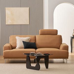 뉴오에르 천연면피가죽 3인+헤드레스트 1P 카멜