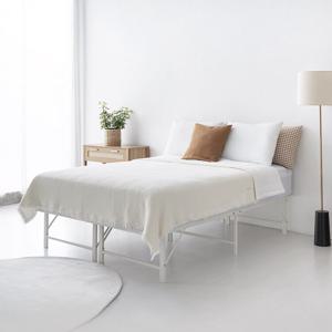 철제 침대프레임 더블 접이식침대 휴대용 무헤드 침대