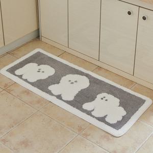 비숑 강아지 극세사 주방매트