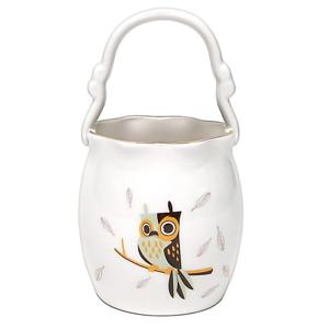 골든벨금속 부엉이 도자기 주름수반 (대) 도자기 티스푼통 다용도꽂이 2907