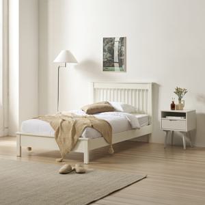 베리 고무나무 침대 프레임 슈퍼싱글(SS) 밀크화이트
