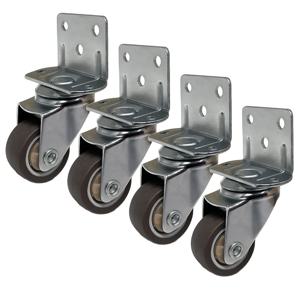 L자형 저소음바퀴 측면고정 4개입 1인치 캐스타 회전바퀴 이동식 소형 서랍장 사이드 가구