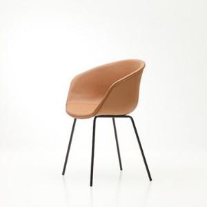 인체공학적 곡선디자인 가죽바디 스틸다리 안락의자(600 3색)