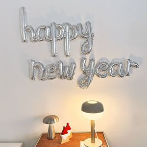 해피뉴이어 풍선 필기체 소문자 홈 파티 용품 데코 장식 소품