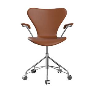 [해외] 프리츠한센 세븐 스위블 암체어 / 전체 업홀스터리 / 월넛+크롬 (관부가세 포함)