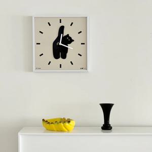 아드망 아크릴 벽시계 블랙캣