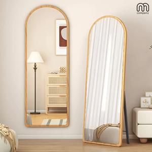 에일로 완제품 원목 스탠드형 전신 거울 이동식 아치형 전신거울 스탠드 드레스룸 대형 우드