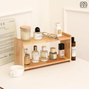 보이스 완제품 2단 화장품 정리함 화장대 소품 수납함 원목 정리대 향수 수납장 진열 트레이