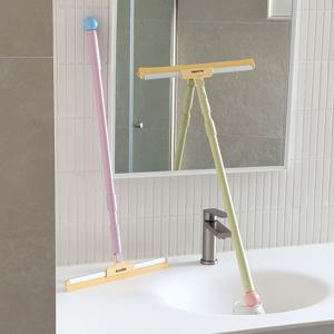 컬러팝 롱 스퀴지 회전 헤드 욕실 청소밀대 길이조절 유리닦이