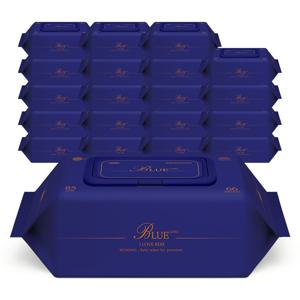 85평량 시그니앙 블루라벨 66매 20팩 캡형 아기물티슈