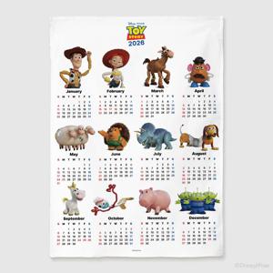 디즈니 토이스토리4 2026 캘린더 인테리어 가리개 패브릭포스터