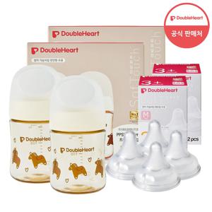 3세대 PPSU 헬로베이비 160ml 트윈팩 2개(젖병4개/노꼭지) + 젖꼭지4개