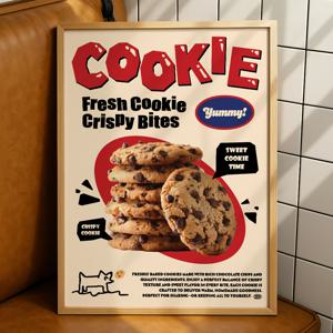 초코칩 쿠키 디저트 그림 카페 메뉴 포스터 인테리 감성 액자 A4  A3