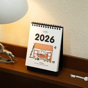 2026 탁상 달력 고양이 일러스트 미니달력 책상 빈티지 인테리어 데스크 캘린더
