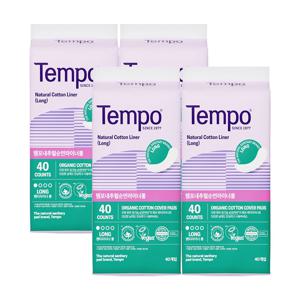 템포 내추럴순면 팬티라이너 롱 40P x 4팩