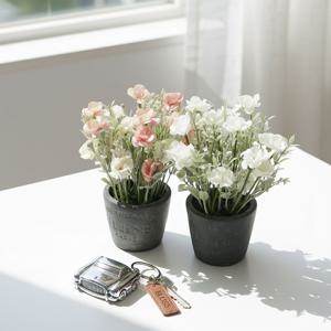 생화같은 미니 모스 장미 인테리어 조화 화분 꽃 장식 소품