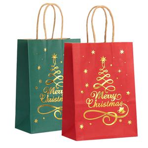 크리스마스 에코 종이가방 쇼핑백 금박 트리