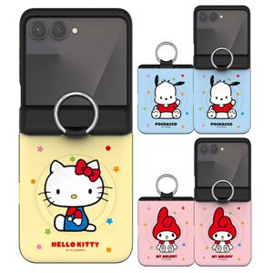 산리오 위켄드 맥세이프 오토홀드 힌지보호 핑거링 카드 범퍼 케이스 갤럭시Z플립7 포차코