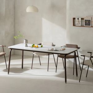 르제 세라믹 6인 식탁 테이블 카페 탁자 1800 브라운