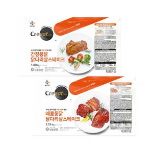 크레잇 간장퐁닭 닭다리살스테이크 1.08kgx1+매콤퐁닭 닭다리살스테이크 1.15kgx1