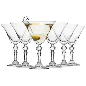 마티니잔 크리스타 280ML 6개 칵테일잔 위스키 양주 크리스탈