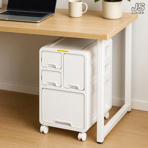 3단 책상 서랍장 선반 책꽂이 수납장 보조 정리함 수납 테이블 이동식 트롤리 책장