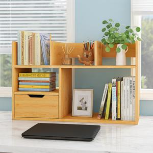 우드 2단 책상 서랍형 책꽂이 탁상용 책장 데스크 선반 수납 정리대 데스크 오거나이저
