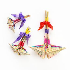 미니 복조리 리본 한쌍 ( 전통 복조리개 신년 집들이 개업 새해 설날 명절 추석 답례품 )