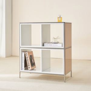 벨로르 미드 센츄리 모듈 2단 2칸 오픈 수납장 공간박스 책장 700