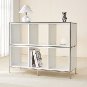 벨로르 미드 센츄리 모듈 2단 3칸 오픈 수납장 공간박스 책장 1000