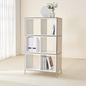 벨로르 미드 센츄리 모듈 3단 2칸 오픈 수납장 공간박스 책장 700