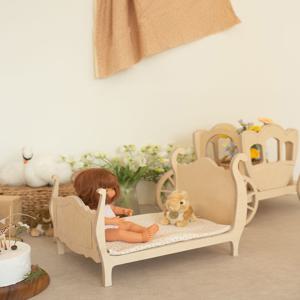 인형침대 공주 인형 원목 침대