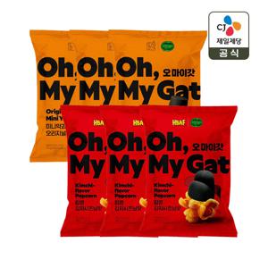 비비고 오마이갓 미니 약과 오리지널 90g x3개+팝콘 김치시즈닝 80g x3개