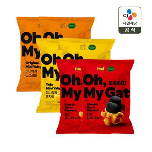 오마이갓 미니 약과 오리지널 90gx2+약과 유자 90gx2+팝콘 김치시즈닝 80gx2